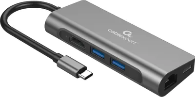 Obrázok produktu pre Gembird A-CM-COMBO5-05, USB 3.2 Gen 1 (3.1 Gen 1) Type-C, HDMI, RJ-45, USB 3.2 Gen 1 (3.1 Gen 1) Type-A, USB 3.2 Gen 1 (3.1 Gen 1) Type-C, Microsd (transflash), SD, 5000 Mbit/s, 30 Hz, 3840 x 2160