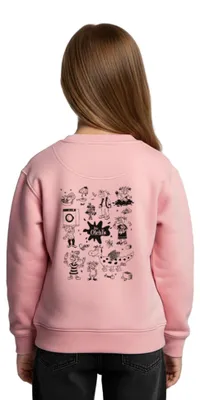 Produktbild von Spreadshirt Die Olchis Collage Backprint Kinder Premium Pullover, 134/140 (8 Jahre), Rosa