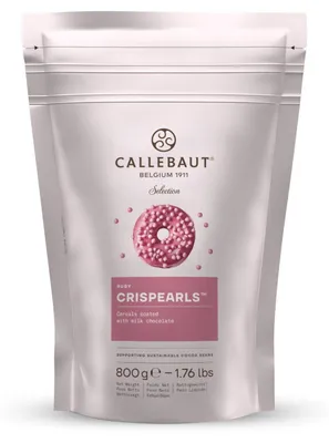 Immagine prodotto di Callebaut Crispearls Ruby 800g – Croccanti perle di cioccolato rubino per cuocere e decorare
