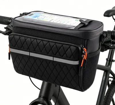 Immagine prodotto di Borsa impermeabile multifunzionale per bicicletta, capacità 3,5 litri, colore nero