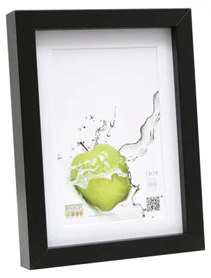 Fotolijst 30x40 cm Schwarz Holz mit Passepartout
