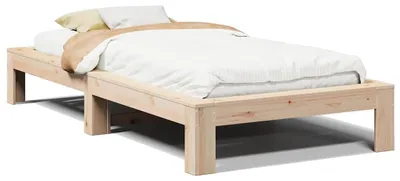 Produktbild von vidaXL Massivholzbett ohne Matratze 75x190 cm Kiefernholz