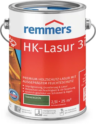 Produktbild von Remmers HK-Lasur 3in1 tannengrün (RC-960) 2,5 l, Holzlasur aussen