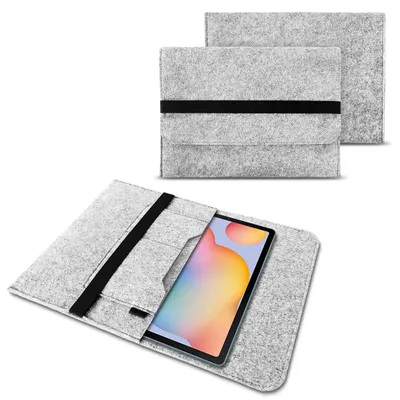 Produktbild von Tablet Tasche für Samsung Galaxy Tab S11 S10 S9 S8 S7 11" Hülle Filz SchutzhülleFarbe:Hellgrau