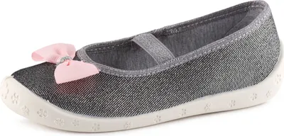Produktbild von Ladeheid Kinder Mädchen Hausschuhe LARW008 (Grau/Weiß, 25 EU)