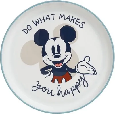 Obrázok produktu pre Detský tanier Mickey Mouse, protišmykový, vhodný do mikrovlnnej rúry, 19,6 cm, bez BPA