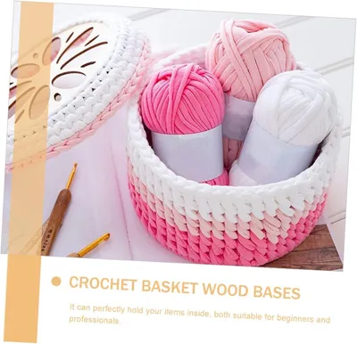 Produktbild von 4 Stück Holzböden für DIY-Häkelkörbe