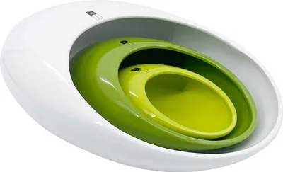 Obrázek produktu pro Mísa 'Bean S,M,L', set 3 ks, bílá/zelená