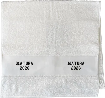Produktbild von Huuraa Handtuch Matura 2026 Abschluss Österreich / Schweiz 50x100cm White Baumwolle Handtuch Geschenkidee