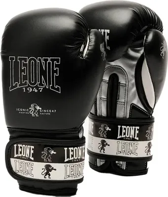 Zdjęcie produktu dla Leone1947 Iconic Junior rękawice bokserskie Ze sztucznej skóry Czarne 6 Oz Czarne 6 Oz