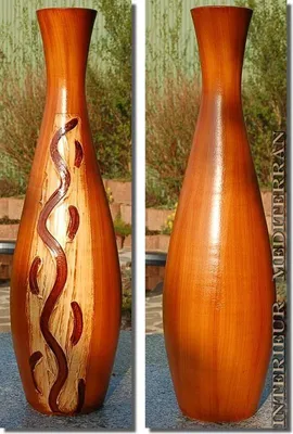 Produktbild von BODENVASE "FINICIA" - Größe: ca.60 CM Hellbraun