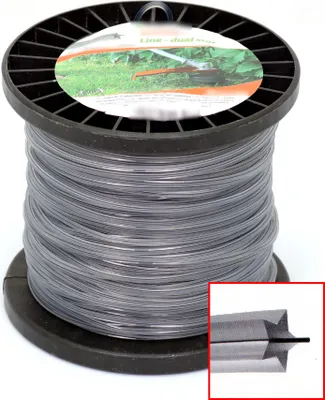 Produktbild von Bradas Mähfaden RIPPER DUAL star 2.0mm x 100m Spule