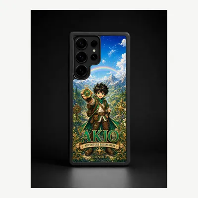 Productafbeelding van Samsung S25 Ultra hoesje, telefoonhoesje, beschermhoesje, case met Akio design – LUNØIR ©