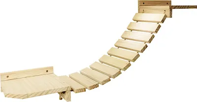 Produktbild von Wand Hängebrücke für Katzen L55cm Kletterbrücke Katzenbrücke Katzenkletterbrücke Katzenkletterweg Wandbrücke Kletterbaum Kletterleiter Kletterwand
