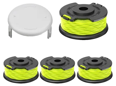 Produktbild von 4-teilige Fadenspule für Rasentrimmer, Ø2mm-6,1m Länge, mit Spulenkappe