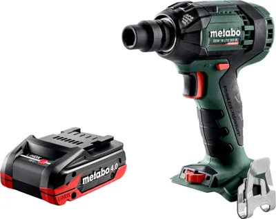 Productafbeelding van Metabo SSW 18 LTX 300 BL accu-slagmoersleutel 18 V 300 Nm 1/2" borstelloos + 1x LiHDX accu 4,0 Ah - zonder oplader