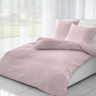 Produktbild von Musselin Bettwäsche 155 x 220 cm, mit Kissenbezug in 80 x 80 cm, rosa, 100% Baumwolle, sleepling