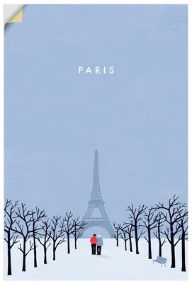 Produktbild von ARTland Wandbild, selbstklebend Paris Größe: 60x90 cm