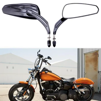 Zdjęcie produktu dla Lusterka motocyklowe, lusterka wsteczne, gwint 8mm, przeznaczone do motocykli Harley Davidson, zestaw 2 sztuki