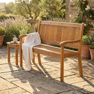 Immagine prodotto di Milani Home - panchina da giardino, legno di acacia, 2 posti, linea Matara