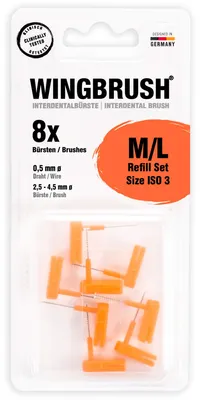 Immagine prodotto di WINGBRUSH Set di ricarica interdentale.ISO 3Medio/Grande, 8 St ZBU