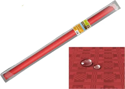 Produktbild von Plastifizierte Rollentischdecke Rot 5 x 1,2 m