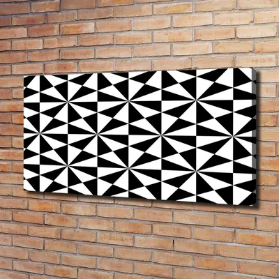 Produktbild von Tulup® Leinwandbild - 120x60 cm - Wandkunst - Drucke auf Leinwand - Leinwanddruck - Kunst: modern & klassisch - Schwarzweiß - Geometrische Figuren