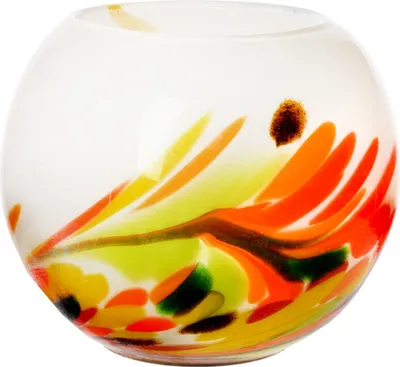 Produktbild von Kugelvase aus Kristallglas Spirit mundgeblasen Handarbeit Höhe 14 cm Ø 17 cm