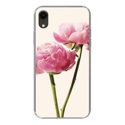Produktbild von MuchoWow® Handyhülle Schutzhülle Hülle für iPhone XR Blumen - Blüte - Rosa Silikon Softcase Handy Hülle - Schutzdeckel
