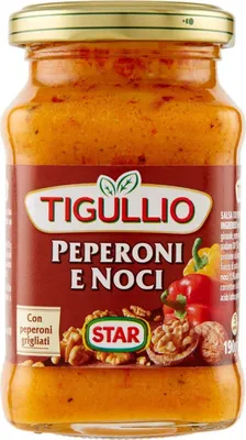 Produktbild von 6x Star Tigullio GranPesto Pesto Peperoni e noci Paprika und Walnüsse 190 g Sauce