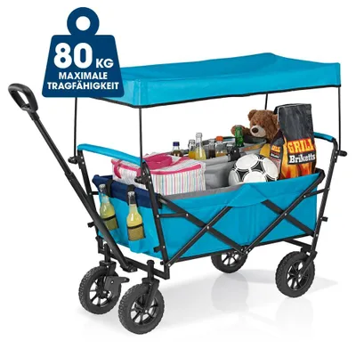 Image de Chariot pliable EASYmaxx - Capacité de charge maximale d'environ 80 kg - bleu