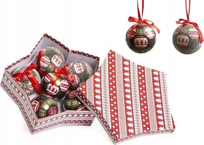 Zdjęcie produktu dla Bombka bombki 6 szt pudełko PREZENT DEcodomi