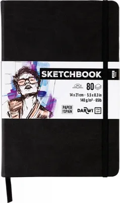 Zdjęcie produktu dla Darwi Dfy Szkicownik 80 14 x 21 cm 140 g Black