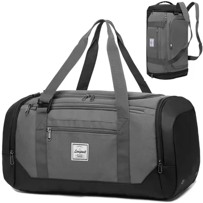 40L Sporttas mit Schuhfach & Nassfach, wasserdicht, grau