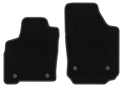 Produktbild von Velours-Fußmatten Vorne für Opel Meriva A 2002-2010 (Minivan) – 2-tlg, Schwarz, passgenau – Wielganizator BASIC