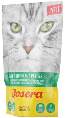 Produktbild von Josera Paté Ente & Huhn mit Petersilie Getreidefreies Premium Nassfutter für Katzen 16 x 85g