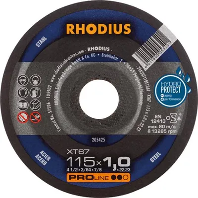 Produktbild von Rhodius XT67 205599 Cutting disc (straight) 115 mm 1 pc(s) Steel