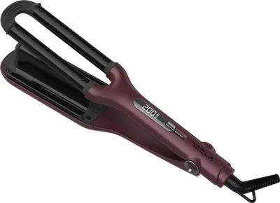 Obrázok produktu pre Profesionálna kulma Tesla, 200 stupňov, LED displej, inteligentný časovač, funkcia iónov, keramika, bordová