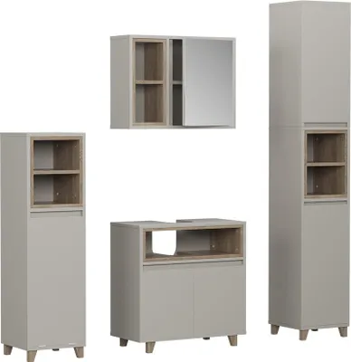 Produktbild von Badmöbel-Set Vicco Elnor Greige 4 Teile, Model 57566