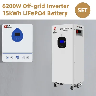 Obrázek produktu pro LiFePO4 lithium-iontové baterie – akumulační systém s měničem – 51,2 V, 300 Ah – 15 kWh – měnič 6 kW – 10 000 cyklů – vhodné pro solární systémy bez připojení k síti