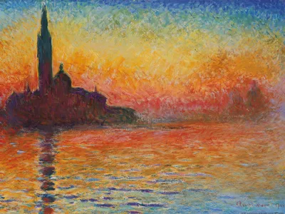 Zdjęcie produktu dla Claude Monet Art Print Obraz - Wieczorny nastrój w Wenecji, 1908 (60 x 80 cm)