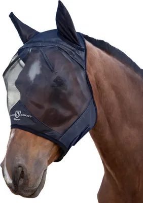 Imagen del producto de Manta para caballo de talla XL, de forro polar con protección UV, con protección para las orejas y repelente de insectos, ideal para el verano