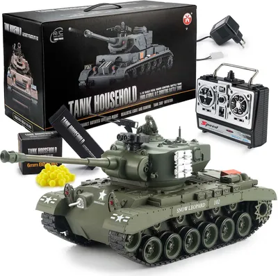 Produktbild von RC Panzer Snow Leopard 1:16 Ferngesteuerter Panzer mit Schussfunktion, Sound, Licht & 2.4 GHz Fernsteuerung – Detailgetreues Modell