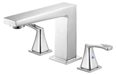 Produktbild von VEVOR römische Badewannenarmatur Wannenarmaturen-Set mit 3 Löchern & 2 Griffen,