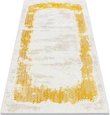 Produktbild von Teppich CORE 004A Rahmen, schattiert - Struktur zwei Vliesebenen, Elfenbein / gold Gelb 180x270 cm