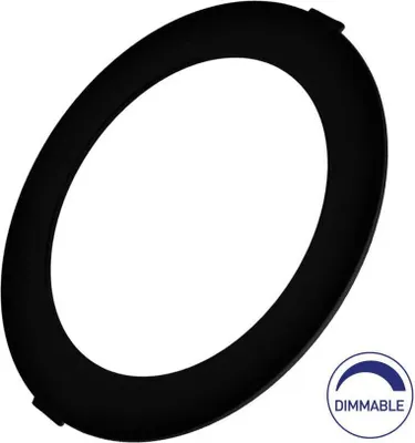 Produktbild von Braytron LED Panel Einbaustrahler Dimmbar 18W Ultraflach 26 mm Rund Neutralweiß 4000K 1800 lm Ø205 mm Schwarz IP40