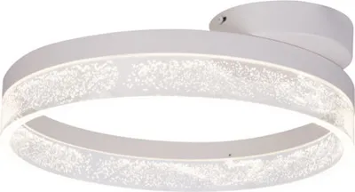 Produktbild von Globo Lighting Deckenleuchte Metall weiß, klar, Kabel PVC Transparent, Ring DM: 40 cm, LxBxH: 435x400x105mm, inkl. LED 24W 230V, 3000lm Source, 1800lm Output, 4000K