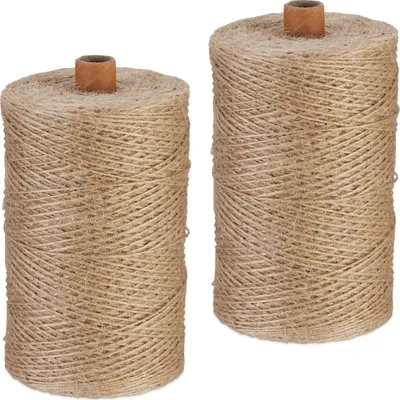Produktbild von relaxdays Sznurek jutowy 1 mm x 500 m zestaw 2