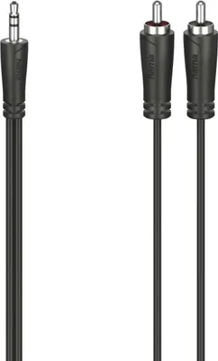 Immagine prodotto di Cavo audio HAMA da jack da 3,5 mm a 2 connettori RCA, 5 m