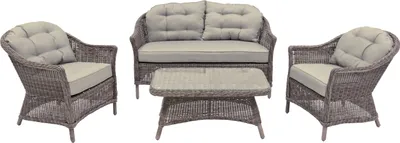 Produktbild von Loungeset Salondi, taupe/nature Geflecht